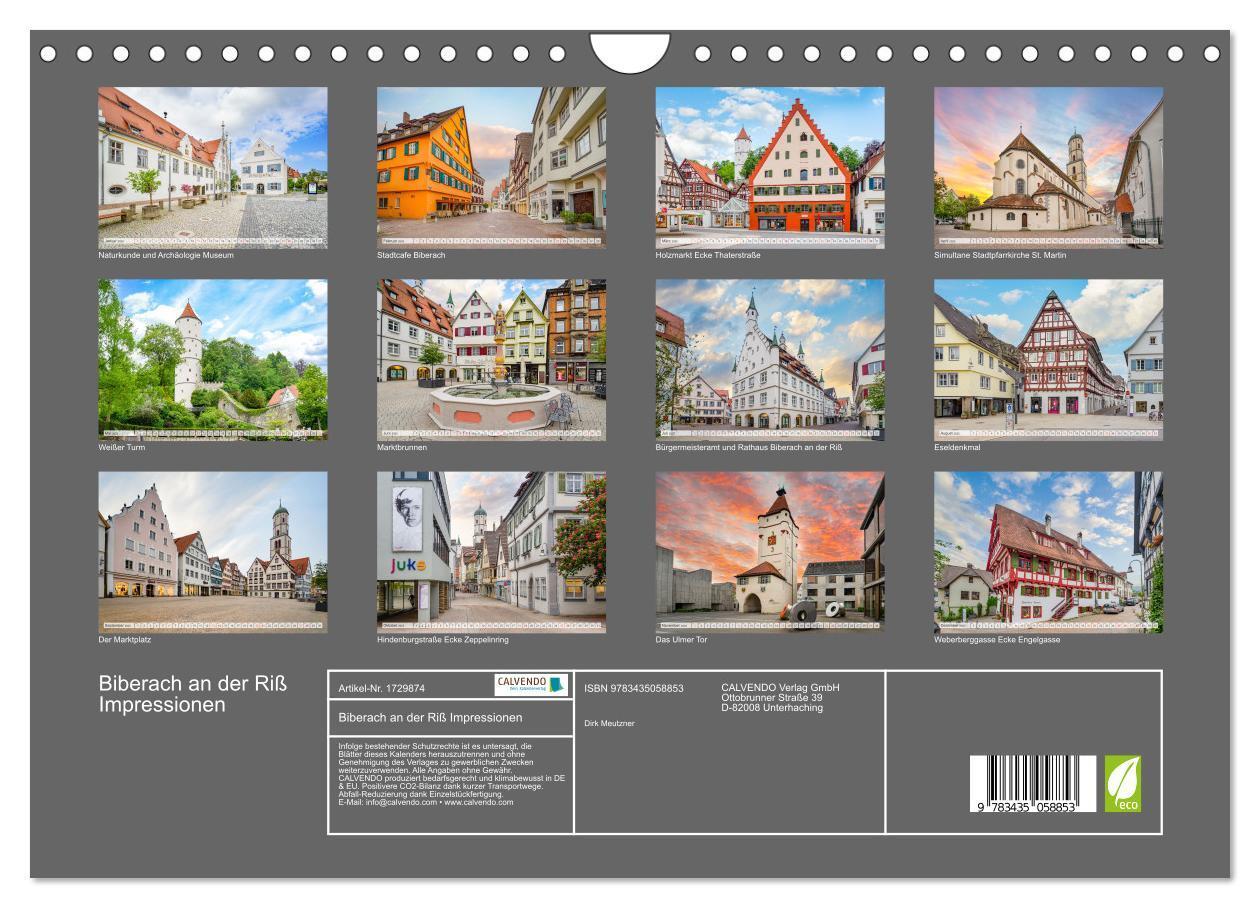 Bild: 9783435058853 | Biberach an der Riß Impressionen (Wandkalender 2025 DIN A4 quer),...