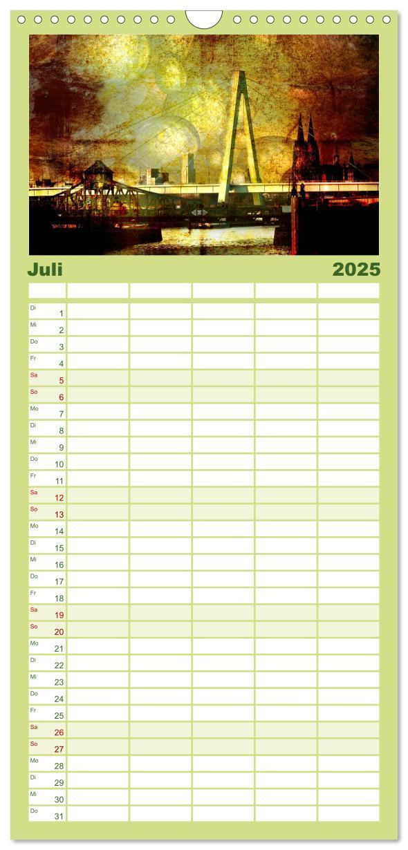 Bild: 9783457122259 | Familienplaner 2025 - Köln mit 5 Spalten (Wandkalender, 21 x 45 cm)...