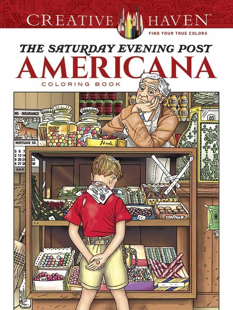 Cover: 9780486814346 | Creative Haven the Saturday Evening Post Americana Coloring Book