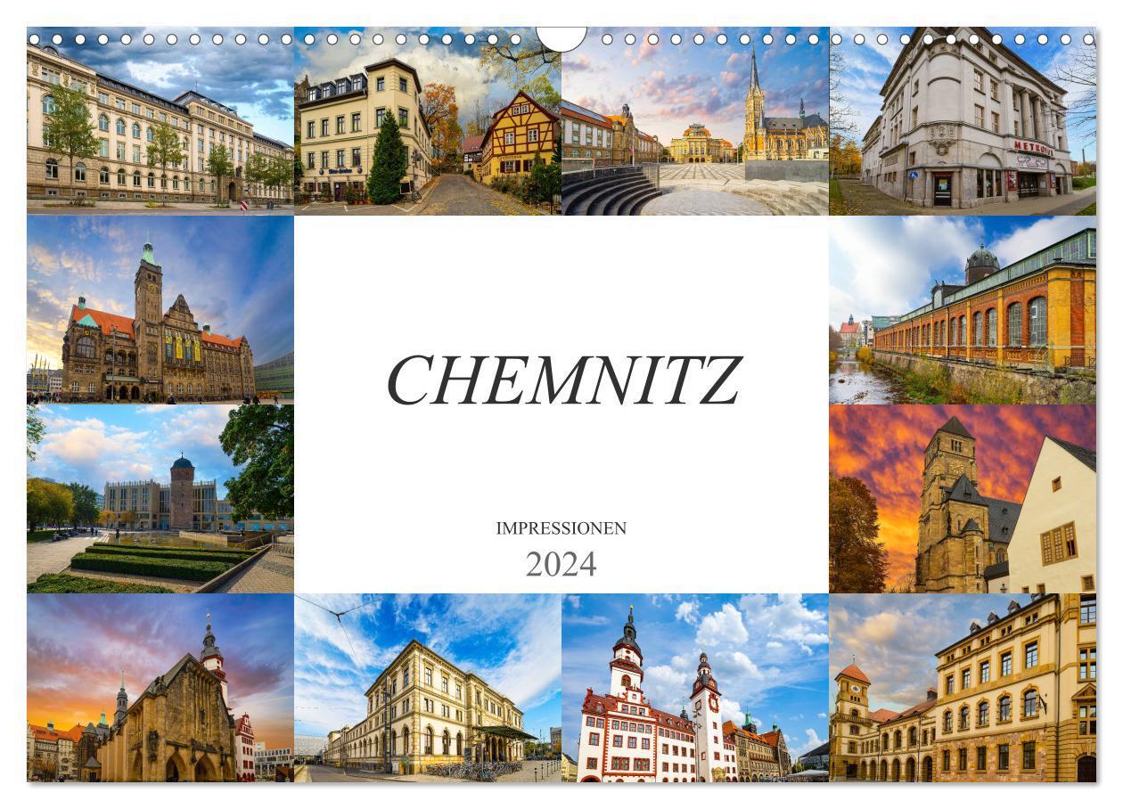 Cover: 9783383042201 | Chemnitz Impressionen (Wandkalender 2024 DIN A3 quer), CALVENDO...
