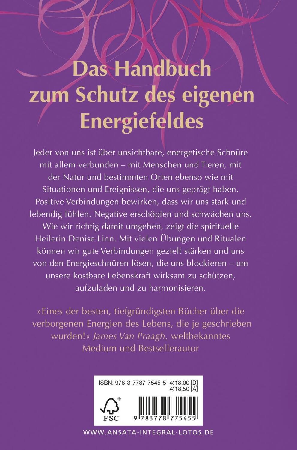 Bild: 9783778775455 | Energieschnüre | Denise Linn | Taschenbuch | Deutsch | 2019 | Ansata