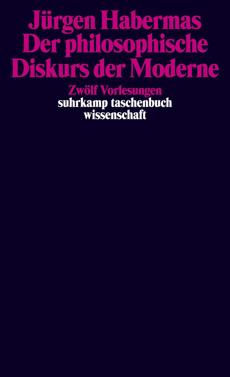 Cover: 9783518283493 | Der philosophische Diskurs der Moderne | Zwölf Vorlesungen | Habermas
