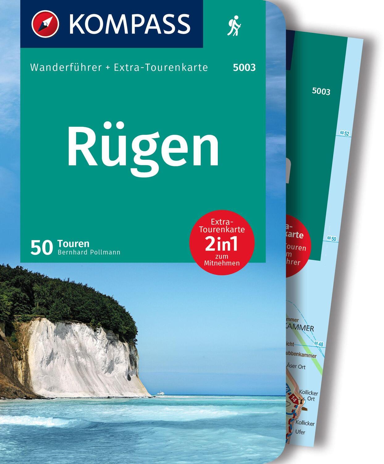 Cover: 9783991215424 | KOMPASS Wanderführer Rügen, 50 Touren mit Extra-Tourenkarte | Pollmann