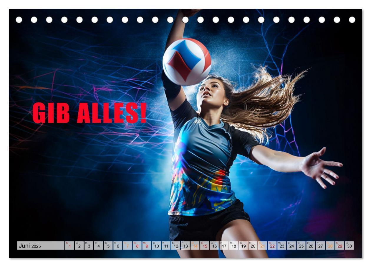 Bild: 9783383863363 | Volleyball und Motivation (Tischkalender 2025 DIN A5 quer),...