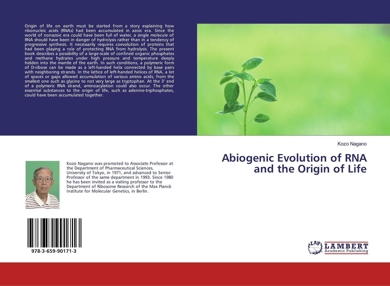 Cover: 9783659901713 | Abiogenic Evolution of RNA and the Origin of Life | Kozo Nagano | Buch
