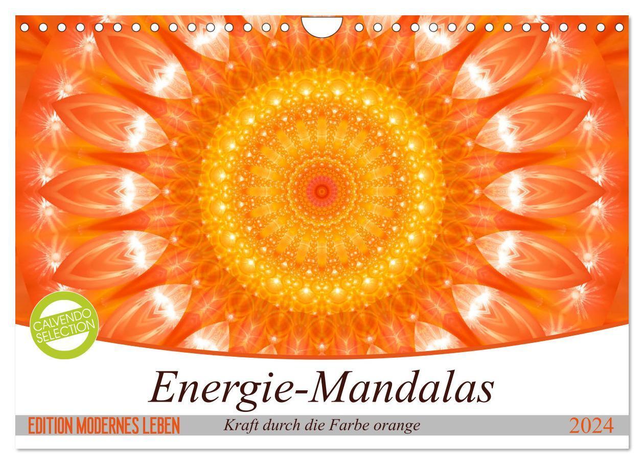 Cover: 9783383209499 | Energie - Mandalas in orange (Wandkalender 2024 DIN A4 quer),...