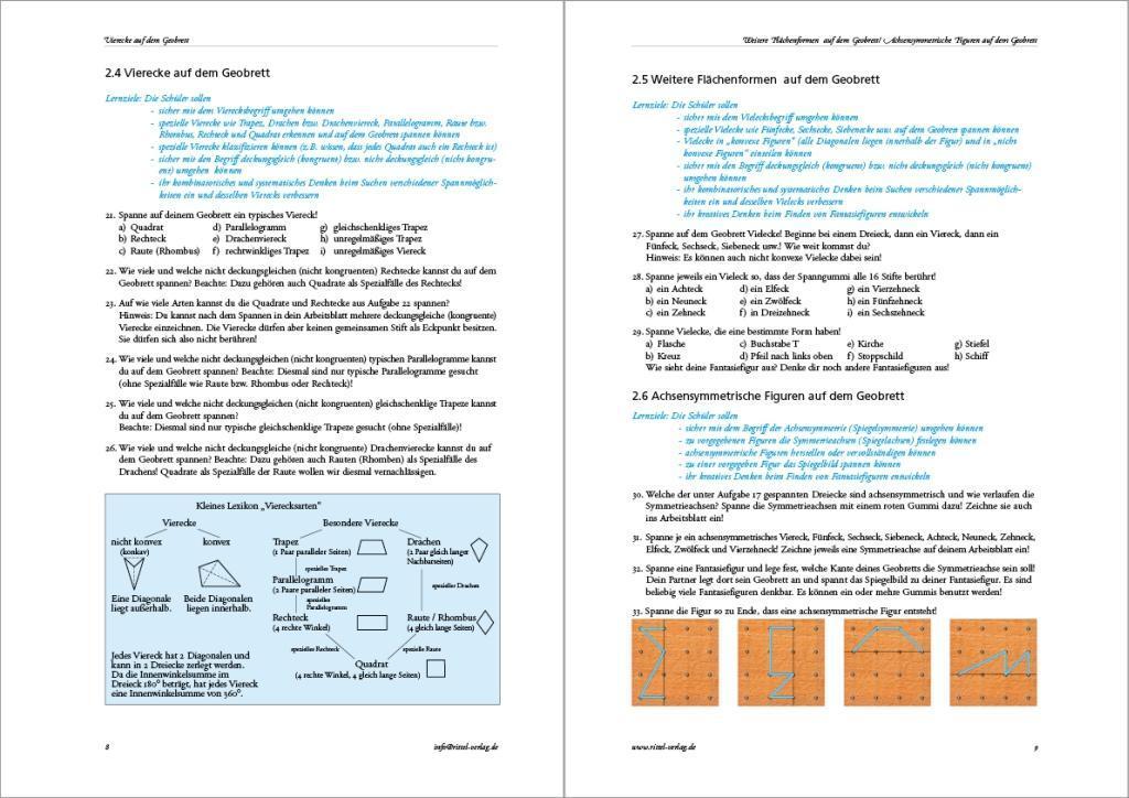 Bild: 9783936443387 | Aufgabensammlung für das 4x4 Geobrett | Hans Günter Senftleben | Buch