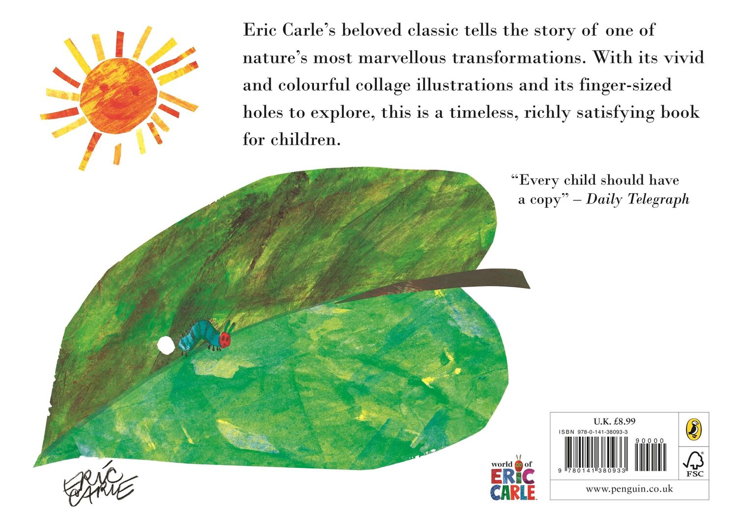 Rückseite: 9780141380933 | The Very Hungry Caterpillar. Book &amp; CD | Eric Carle | Taschenbuch