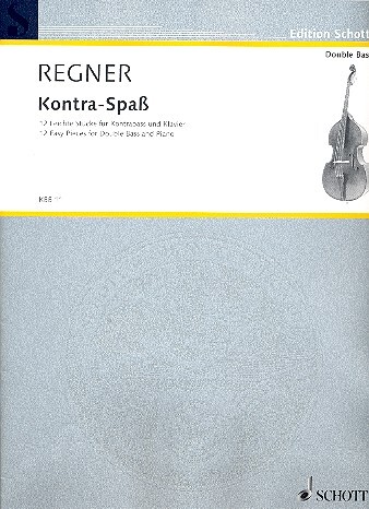 Cover: 9790001145145 | Kontra-Spass | 12 easy pieces for double bass and piano | Regner