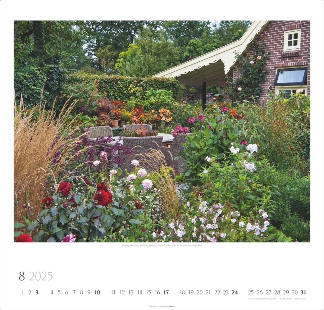 Bild: 9783839900307 | Gartenträume Kalender 2025 | Annette Timmermann | Kalender | 14 S.