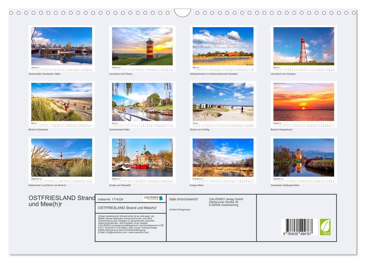 Bild: 9783435494767 | OSTFRIESLAND Strand und Mee(h)r (Wandkalender 2025 DIN A3 quer),...