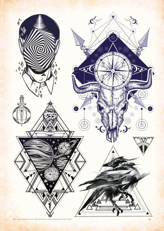 Bild: 9783946386605 | Geometric Sketchbook - Professional Style | Tattoo-Vorlagen | Buch