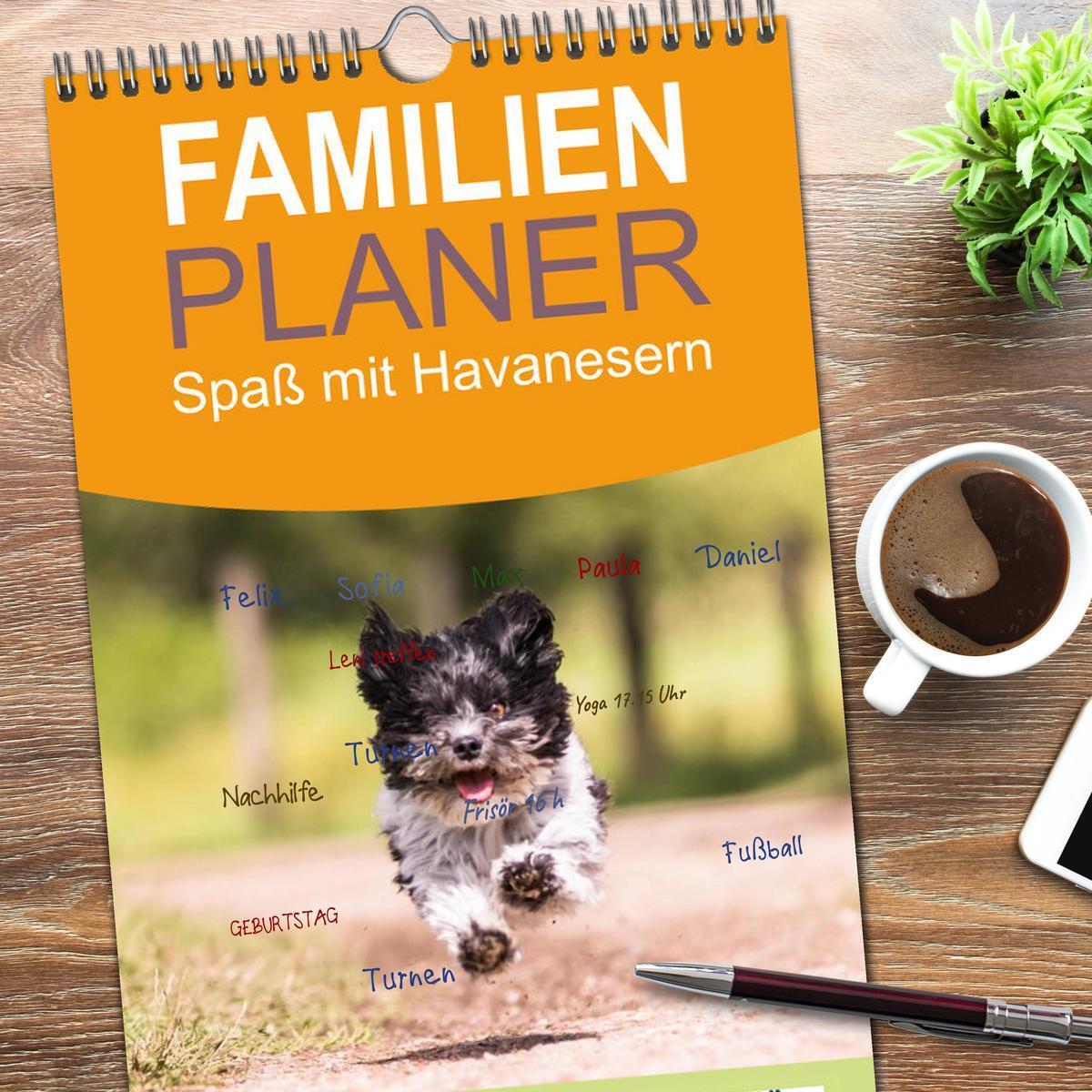 Bild: 9783457114339 | Familienplaner 2025 - Spaß mit Havanesern mit 5 Spalten...