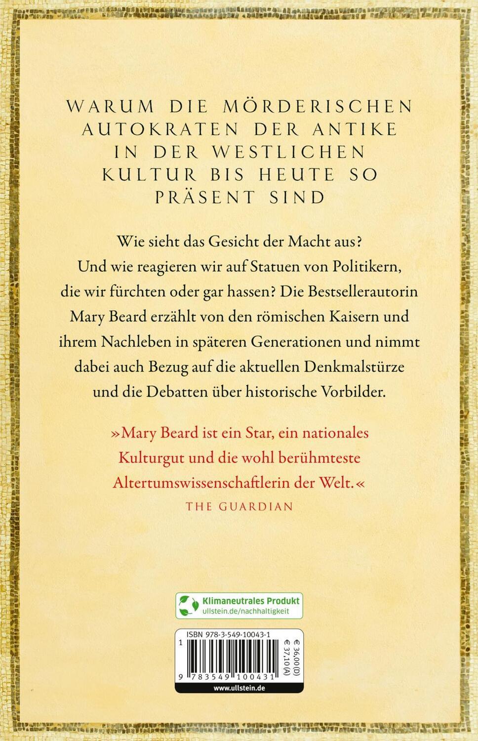 Rückseite: 9783549100431 | Zwölf Cäsaren | Mary Beard | Buch | 528 S. | Deutsch | 2022