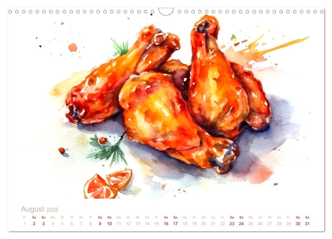 Bild: 9783435016525 | FAST FOOD AQUARELLE (Wandkalender 2025 DIN A3 quer), CALVENDO...