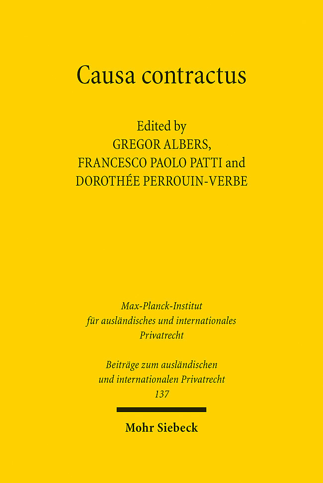 Cover: 9783161582448 | Causa contractus | Gregor Albers (u. a.) | Buch | XX | Deutsch | 2022
