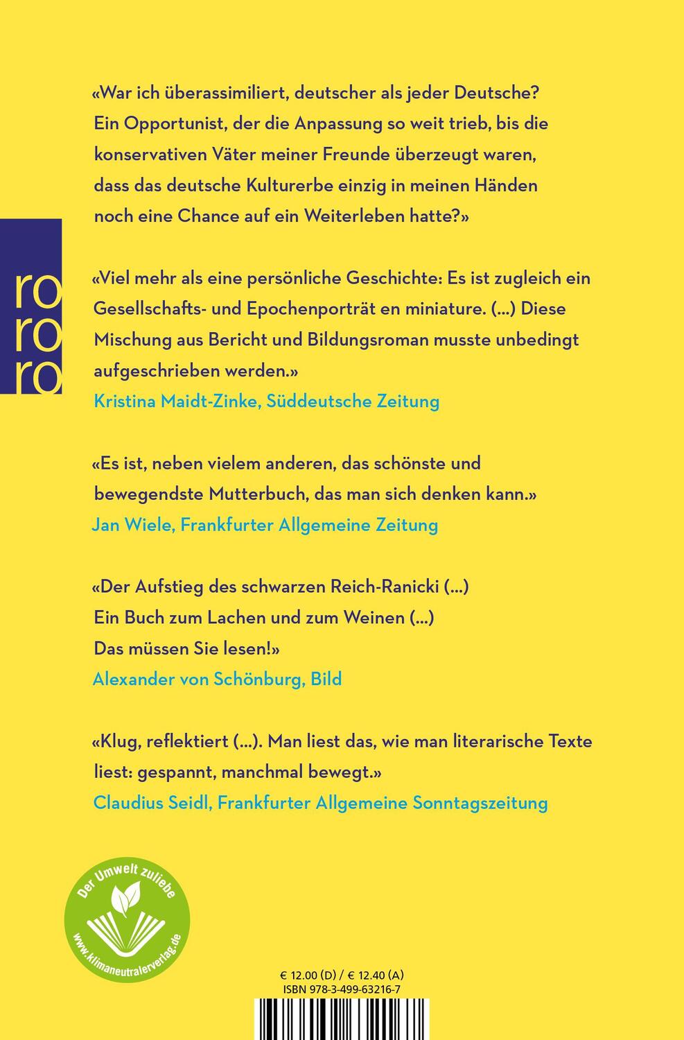 Rückseite: 9783499632167 | Das deutsche Krokodil | Meine Geschichte | Ijoma Mangold | Taschenbuch