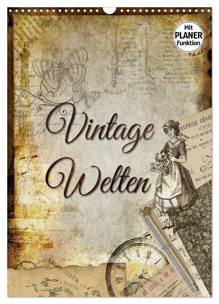 Cover: 9783675761452 | Vintage Welten (Wandkalender 2024 DIN A3 hoch), CALVENDO...