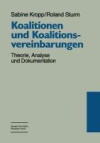 Cover: 9783810019080 | Koalitionen und Koalitionsvereinbarungen | Roland Sturm (u. a.) | Buch