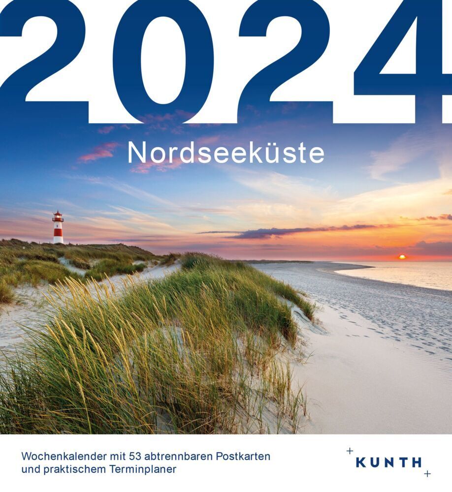Cover: 9783965913035 | Nordseeküste - KUNTH Postkartenkalender 2024 | Kalender | 53 S. | 2024