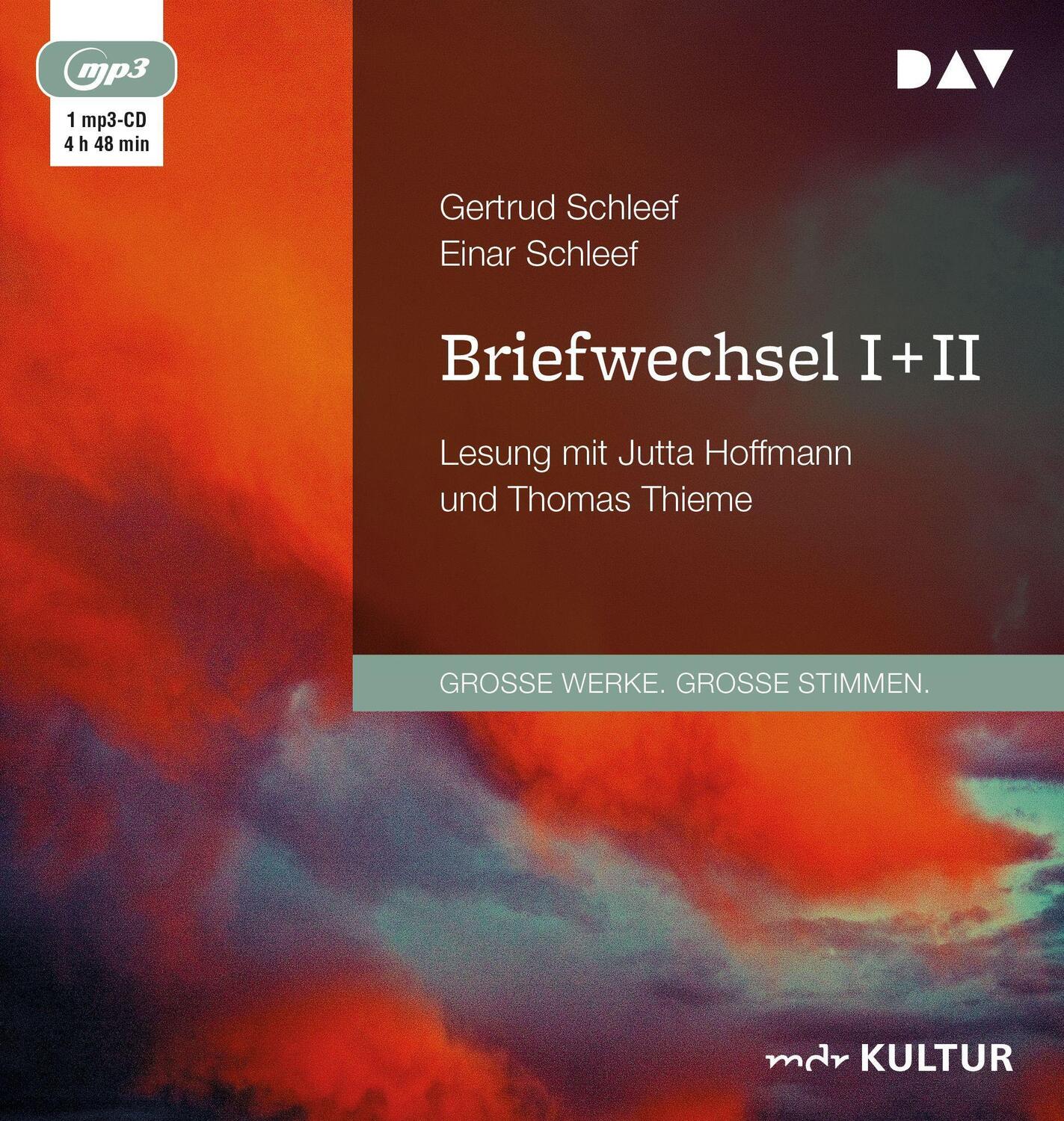 Cover: 9783742421340 | Briefwechsel I + II | Lesung mit Jutta Hoffmann und Thomas Thieme