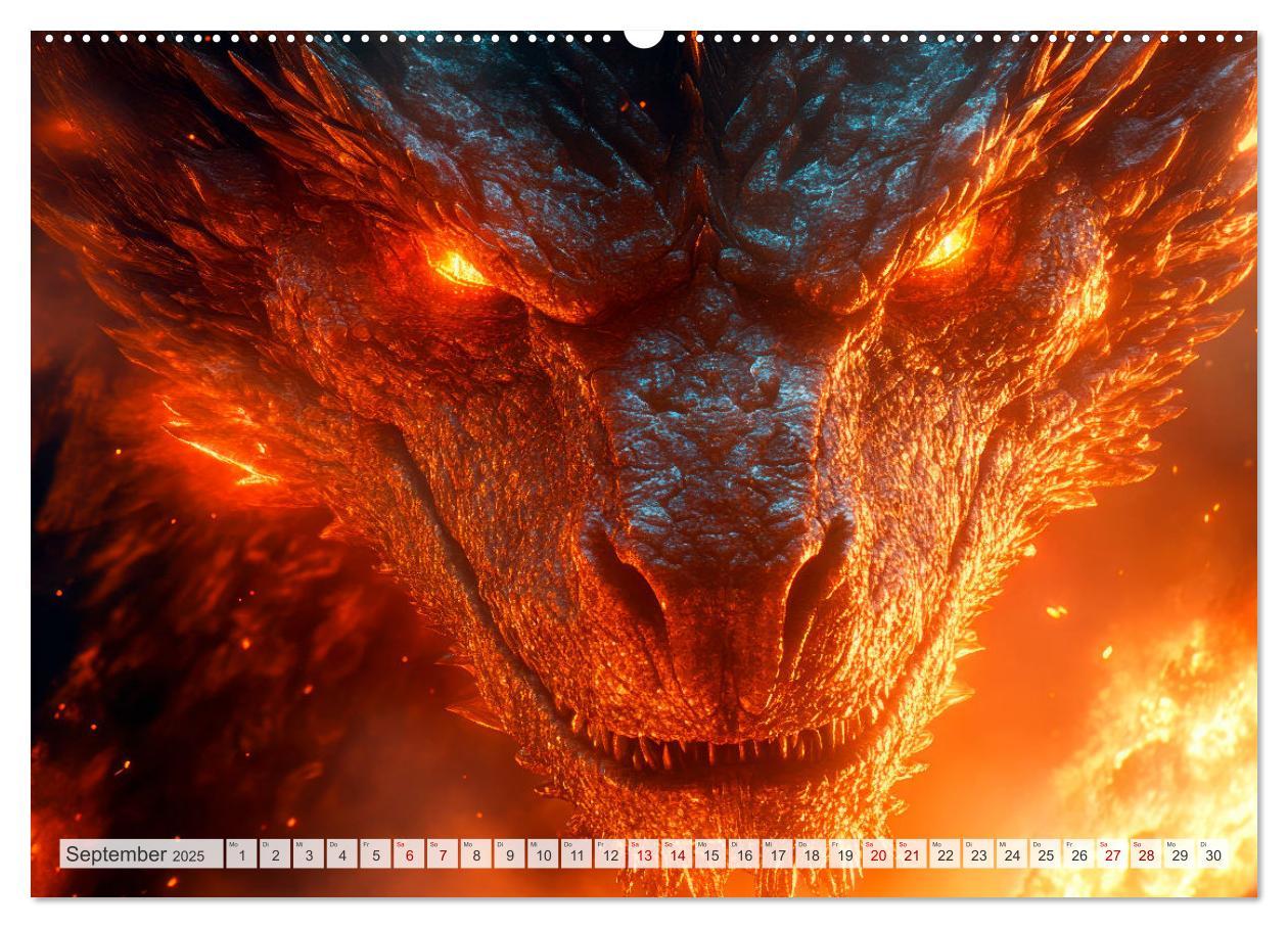 Bild: 9783457181492 | MÄCHTIGE DRACHEN Mystische Wesen (Wandkalender 2025 DIN A2 quer),...