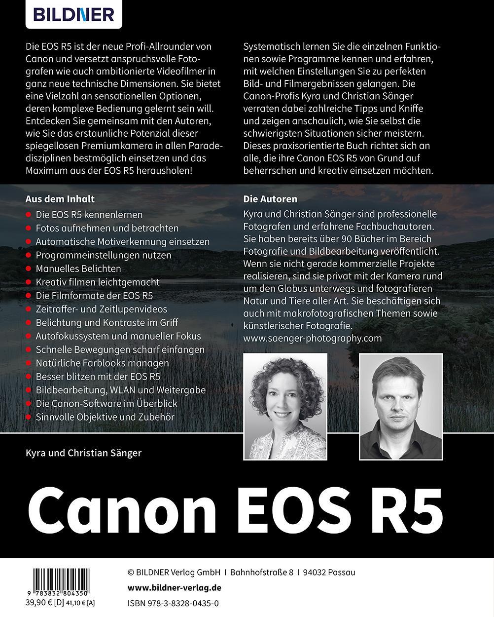 Rückseite: 9783832804350 | Canon EOS R5 | Das umfangreiche Praxisbuch zu Ihrer Kamera! | Buch