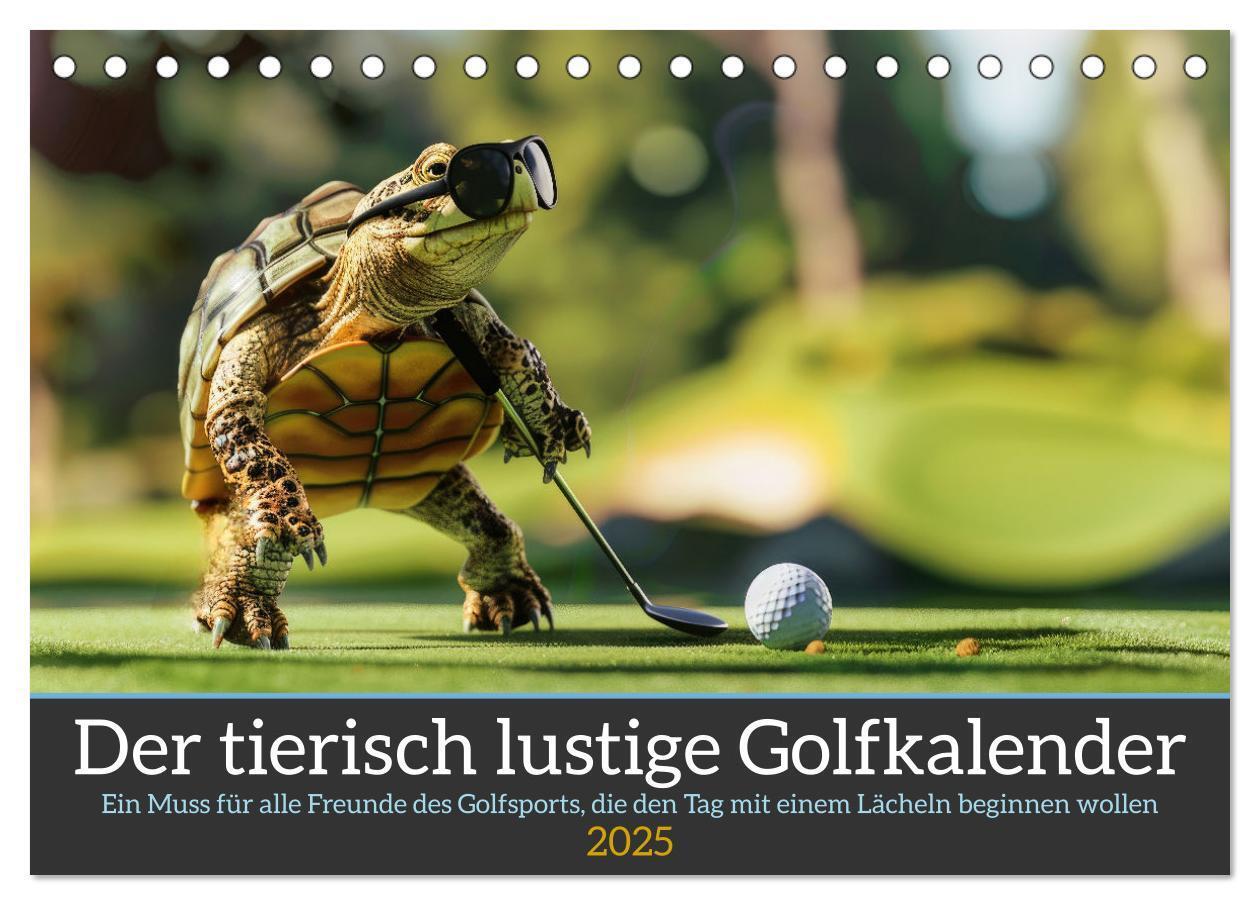 Cover: 9783457155530 | Der tierisch lustige Golfkalender (Tischkalender 2025 DIN A5 quer),...