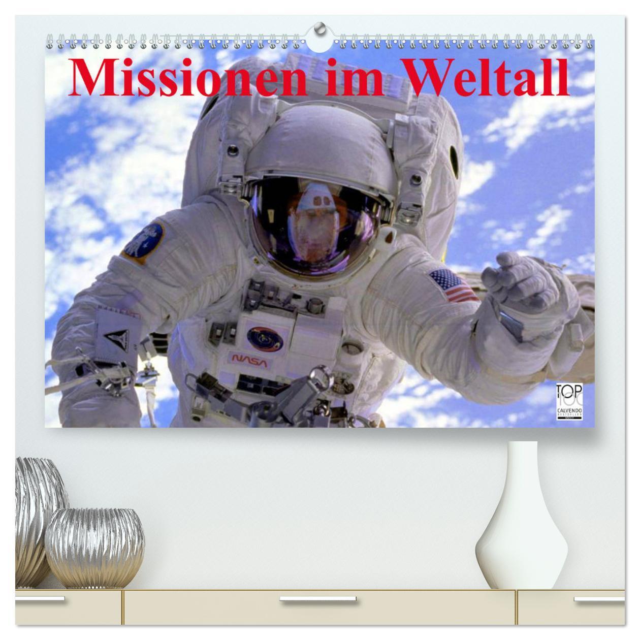 Cover: 9783383503634 | Missionen im Weltall (hochwertiger Premium Wandkalender 2024 DIN A2...