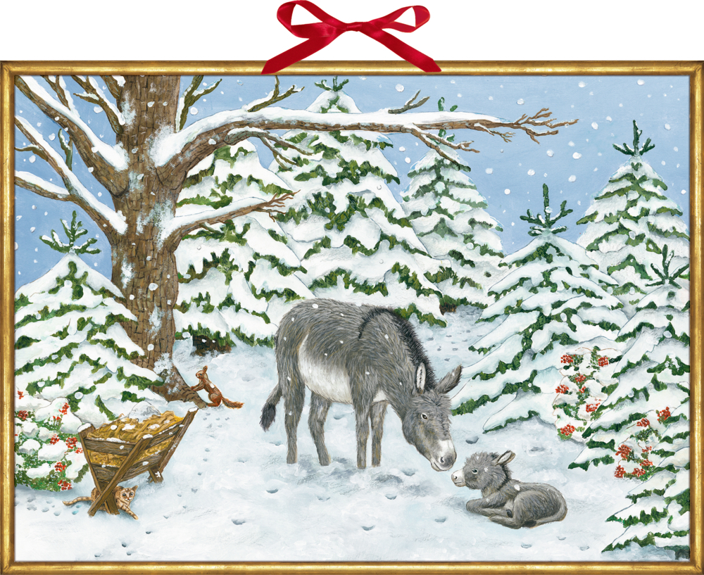 Cover: 4050003947143 | Wandkalender - Weihnachtsesel | Christine Schmiech | Kalender | 1 S.