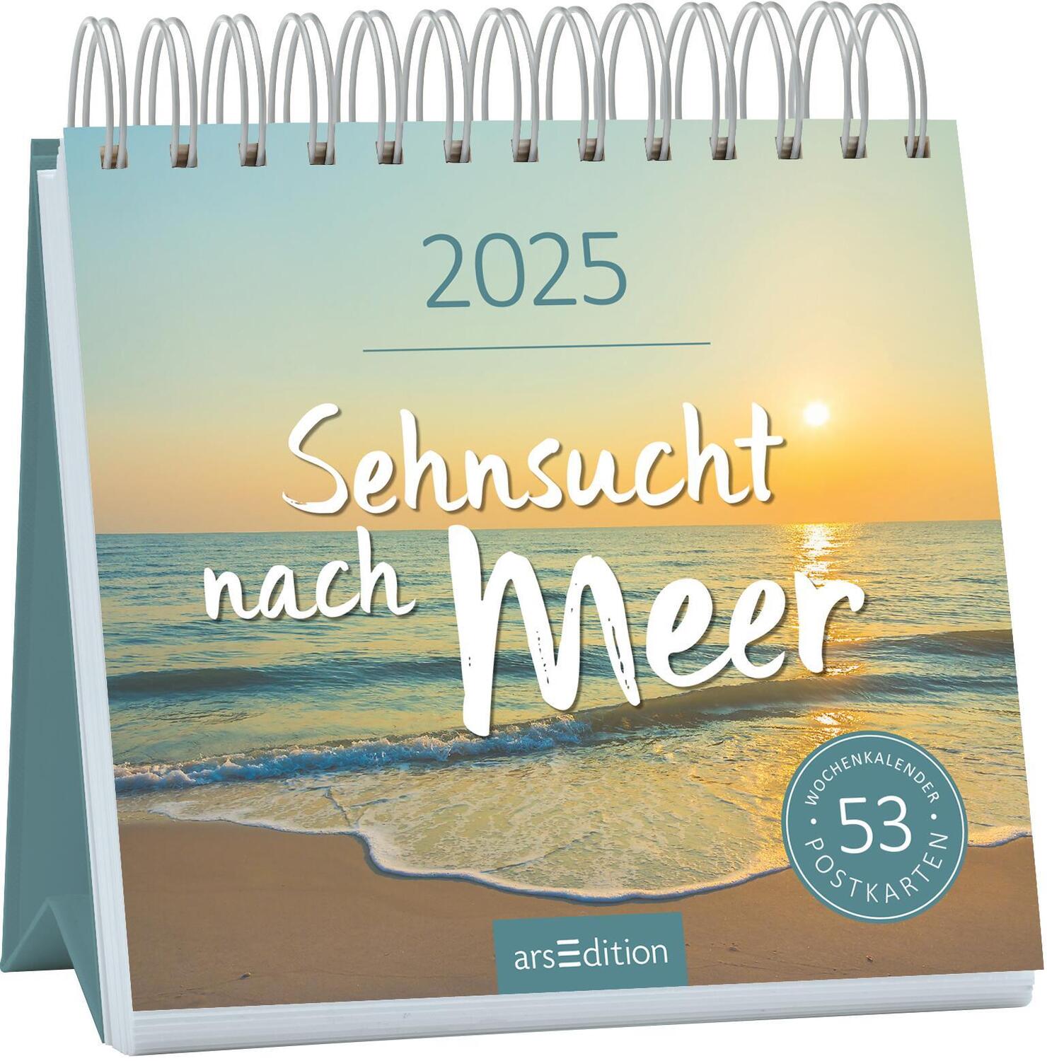 Cover: 4014489132813 | Postkartenkalender Sehnsucht nach Meer 2025 | Kalender | 108 S. | 2025