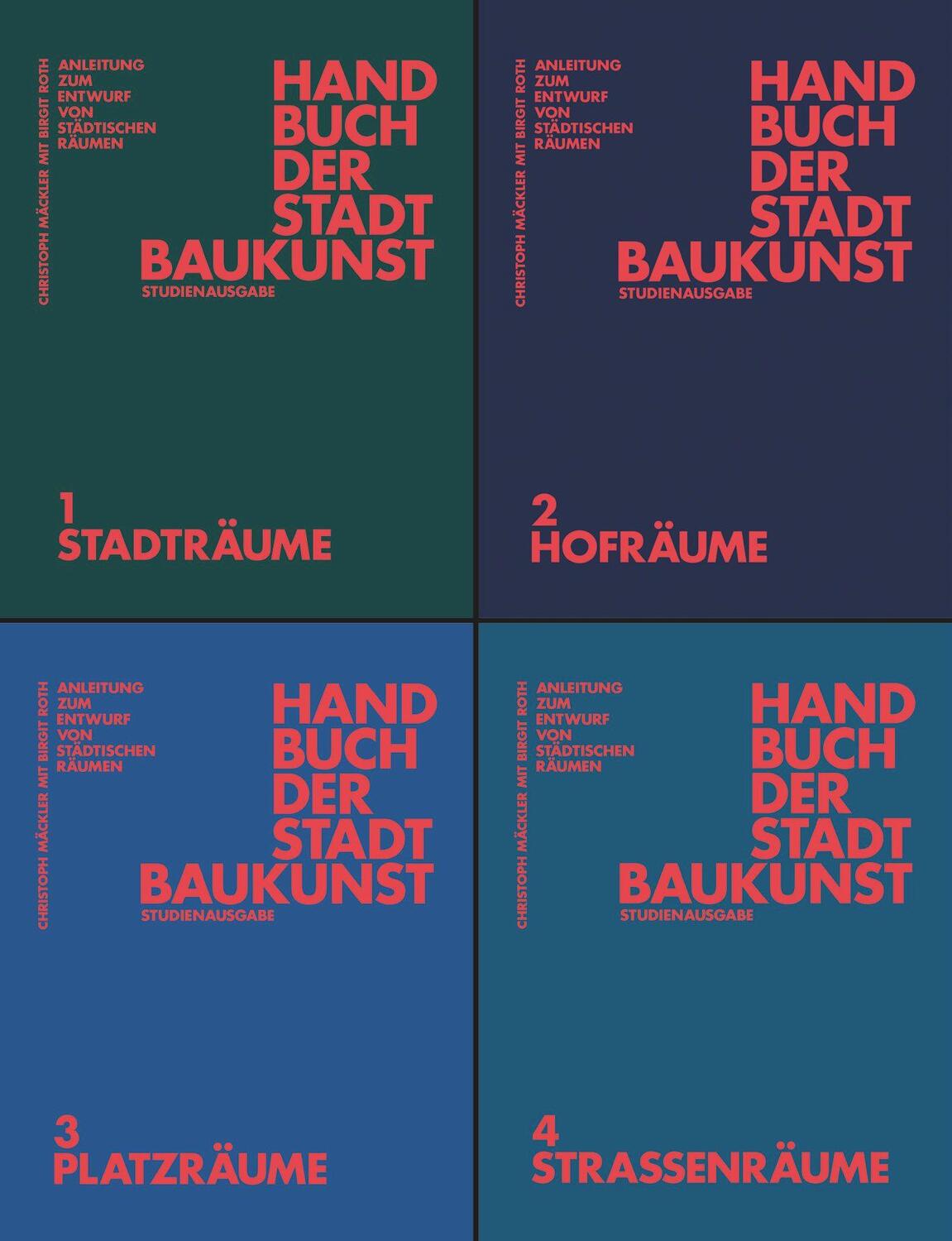 Cover: 9783986120542 | Handbuch der Stadtbaukunst | Studienausgabe | Mäckler (u. a.) | Buch
