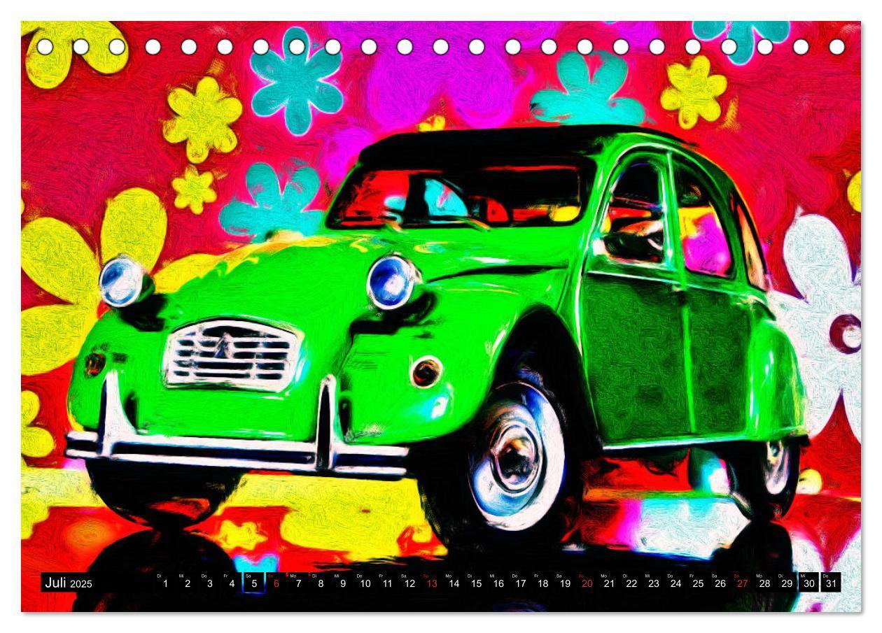 Bild: 9783435280384 | 70 Jahre 2CV (Tischkalender 2025 DIN A5 quer), CALVENDO Monatskalender