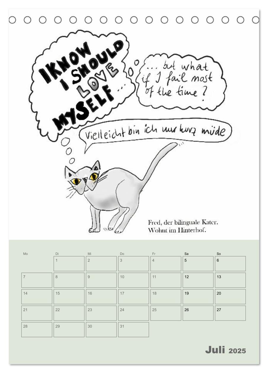 Bild: 9783457220818 | Therapie.Katzen (Tischkalender 2025 DIN A5 hoch), CALVENDO...