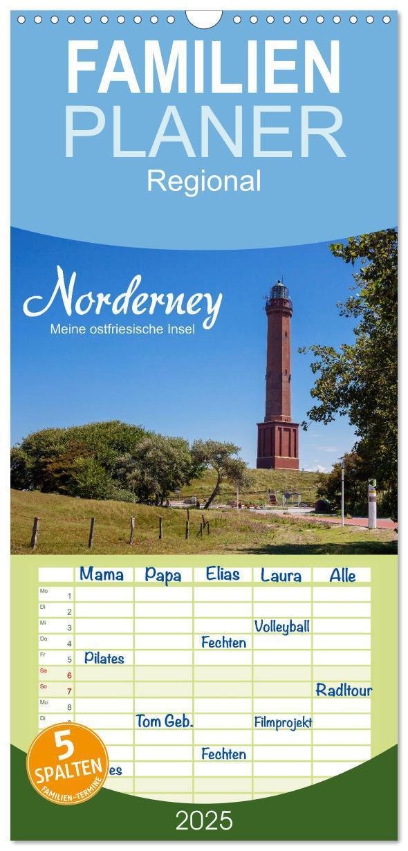 Cover: 9783457116449 | Familienplaner 2025 - Norderney. Meine ostfriesische Insel mit 5...