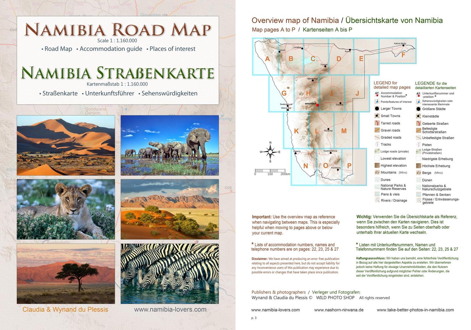 Bild: 9783947895441 | Das komplette Kartenset NAMIBIA Plus (4-teilig) | Plessis (u. a.)