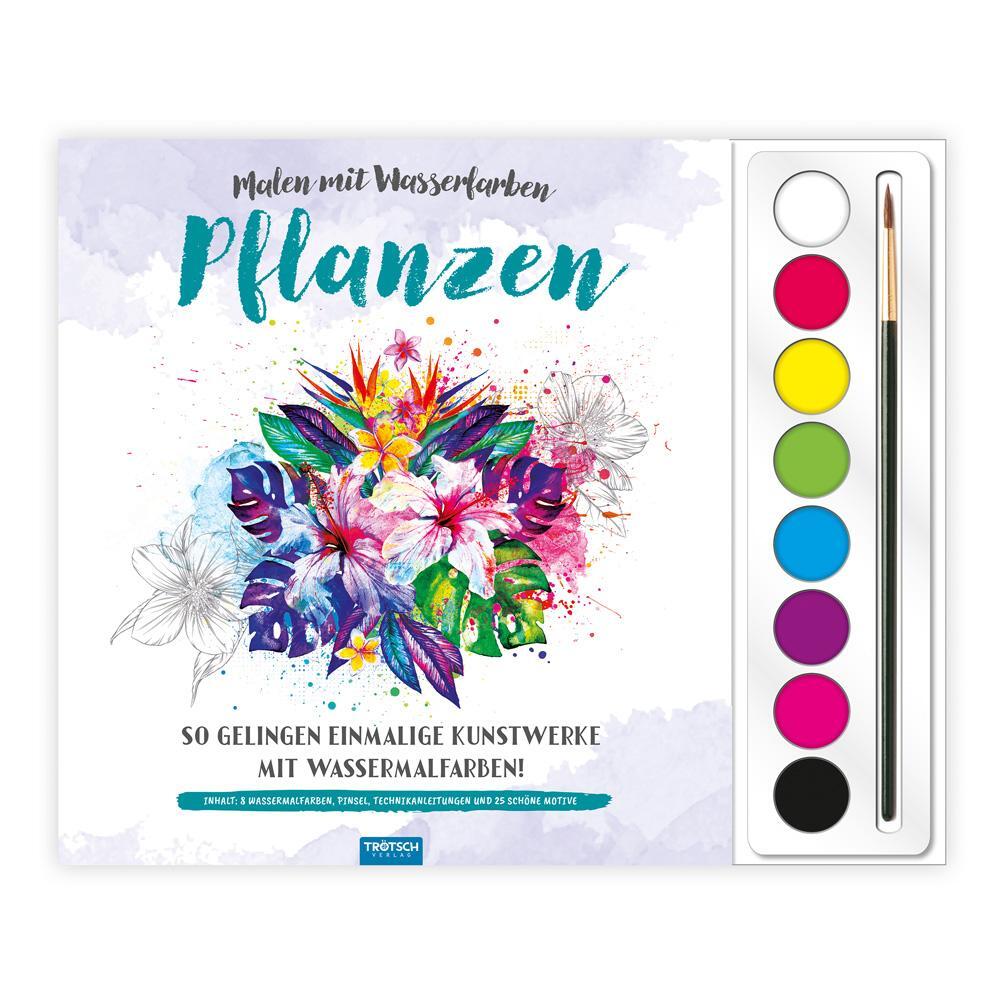 Cover: 9783988021434 | Trötsch Malen mit Wasserfarben Pflanzen | Trötsch Verlag GmbH &amp; Co. KG