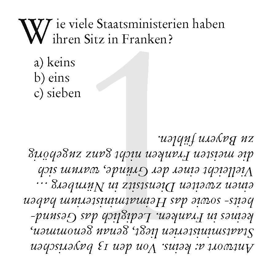 Bild: 9783899783919 | Franken-Quiz | 100 Fragen und Antworten | Matthias Kröner | Buch