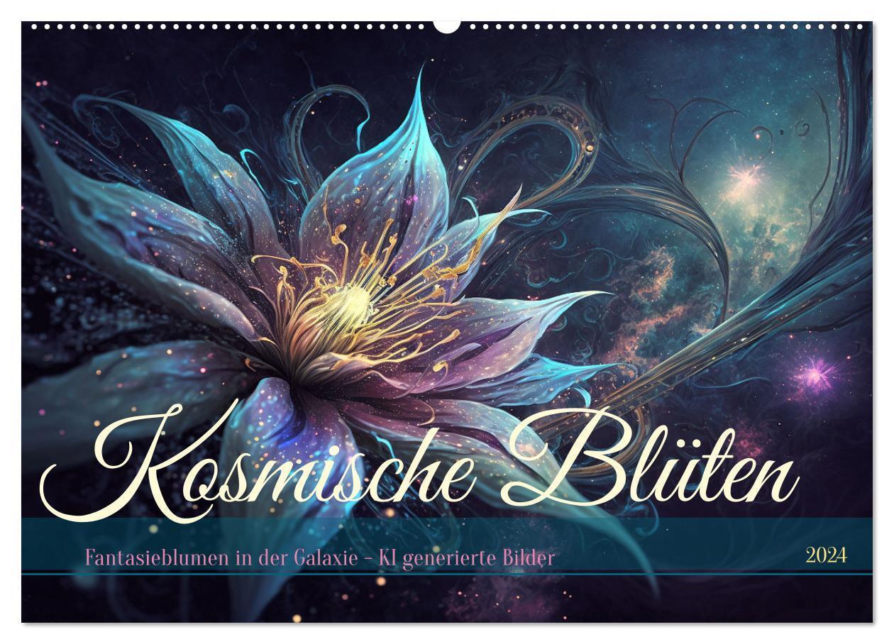 Cover: 9783383672750 | Kosmische Blüten (Wandkalender 2024 DIN A2 quer), CALVENDO...