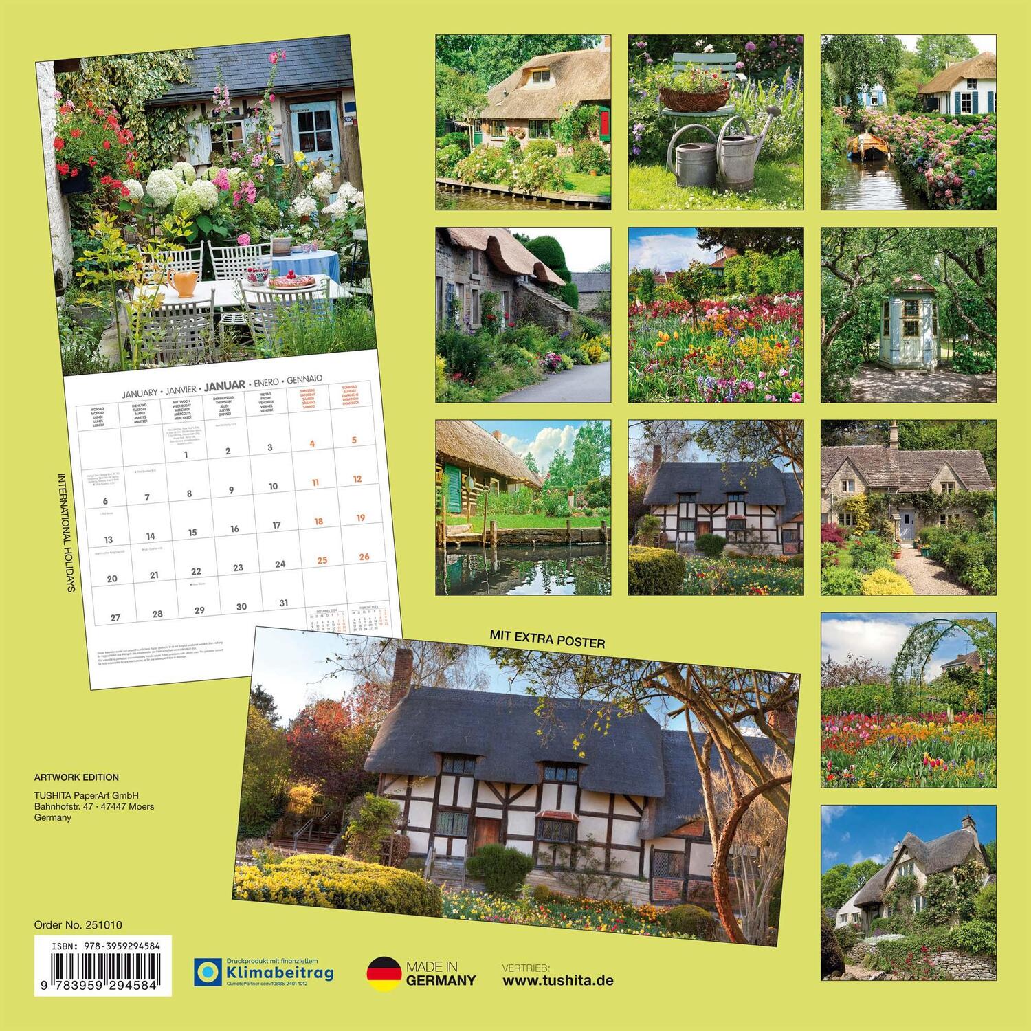 Rückseite: 9783959294584 | Cottage Garden/Bauerngarten 2025 | Kalender 2025 | Kalender | 28 S.