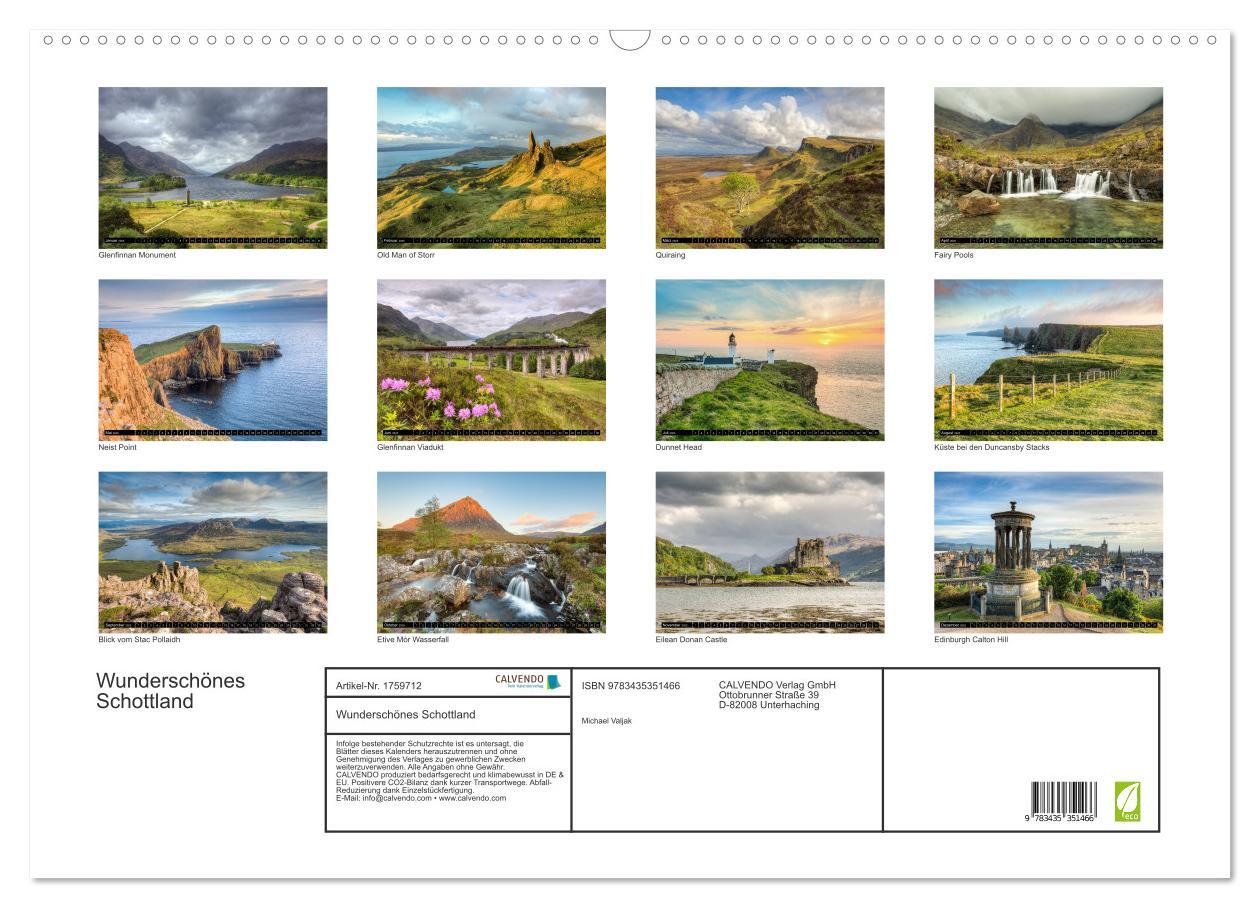 Bild: 9783435351466 | Wunderschönes Schottland (Wandkalender 2025 DIN A2 quer), CALVENDO...