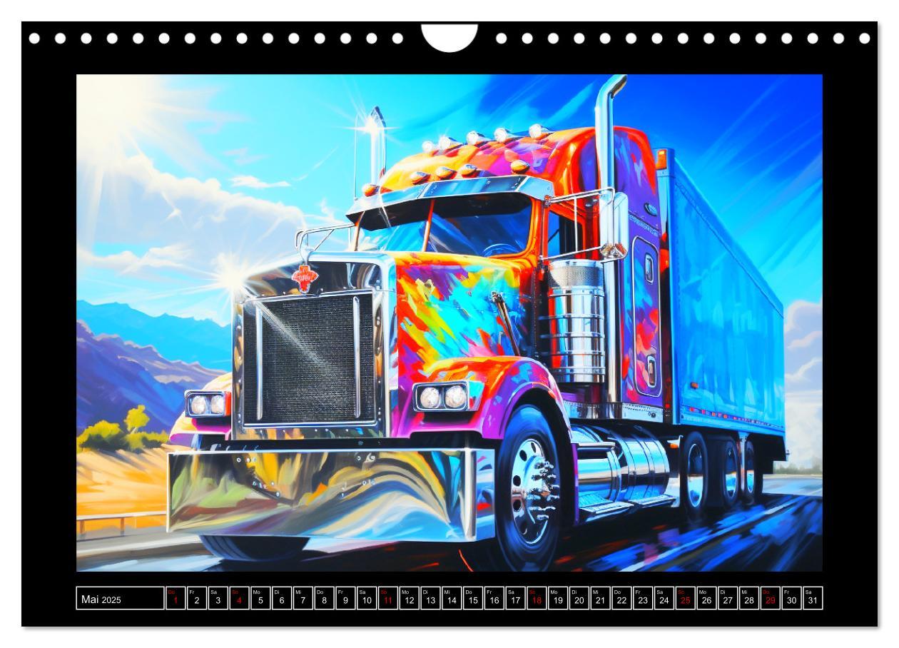 Bild: 9783383857324 | Langhauber Paintings. Trucks in lebendigen Farben (Wandkalender...