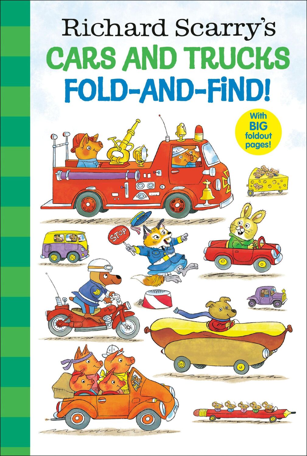 Cover: 9780593807675 | Richard Scarry's Cars and Trucks Fold-and-Find! | Richard Scarry