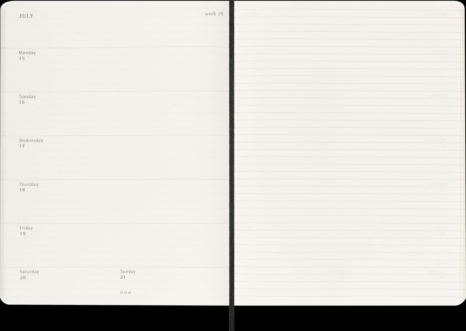 Bild: 8056999270438 | Moleskine 12 Monate Wochen Notizkalender 2025, XL, 1 Wo = 1 Seite,...