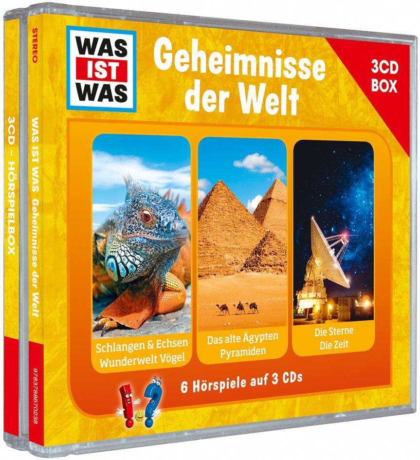 Cover: 9783788670238 | Was ist was Hörspielbox: Geheimnisse der Welt | Manfred Baur (u. a.)
