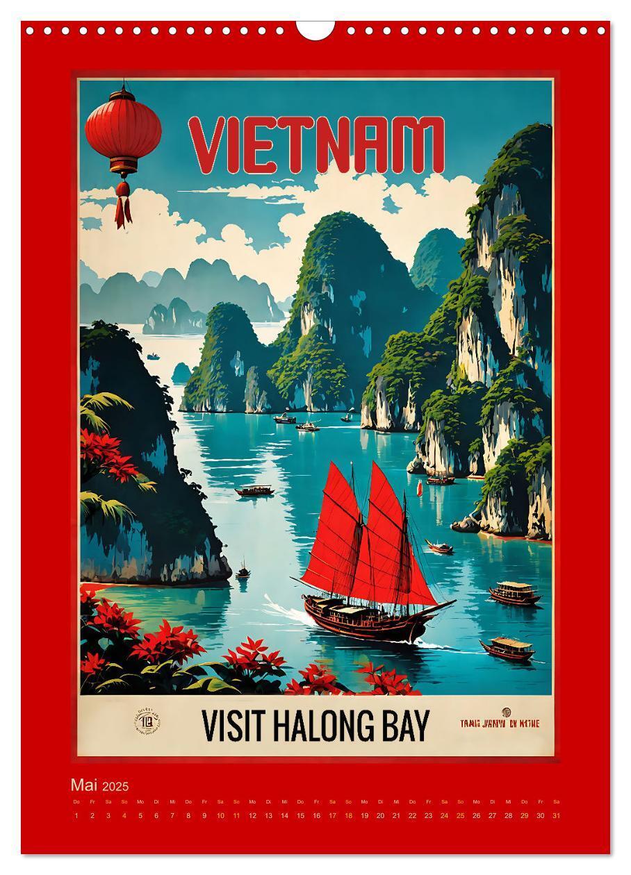 Bild: 9783383770647 | World Travel Poster - nostalgische Reise um die Welt (Wandkalender...