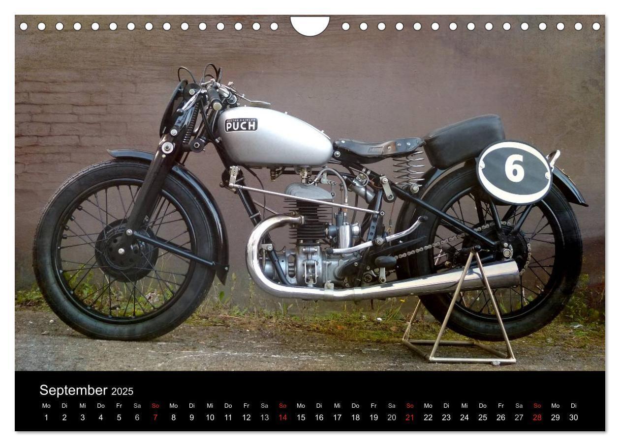 Bild: 9783435818440 | Motorrad Oldtimer (Wandkalender 2025 DIN A4 quer), CALVENDO...