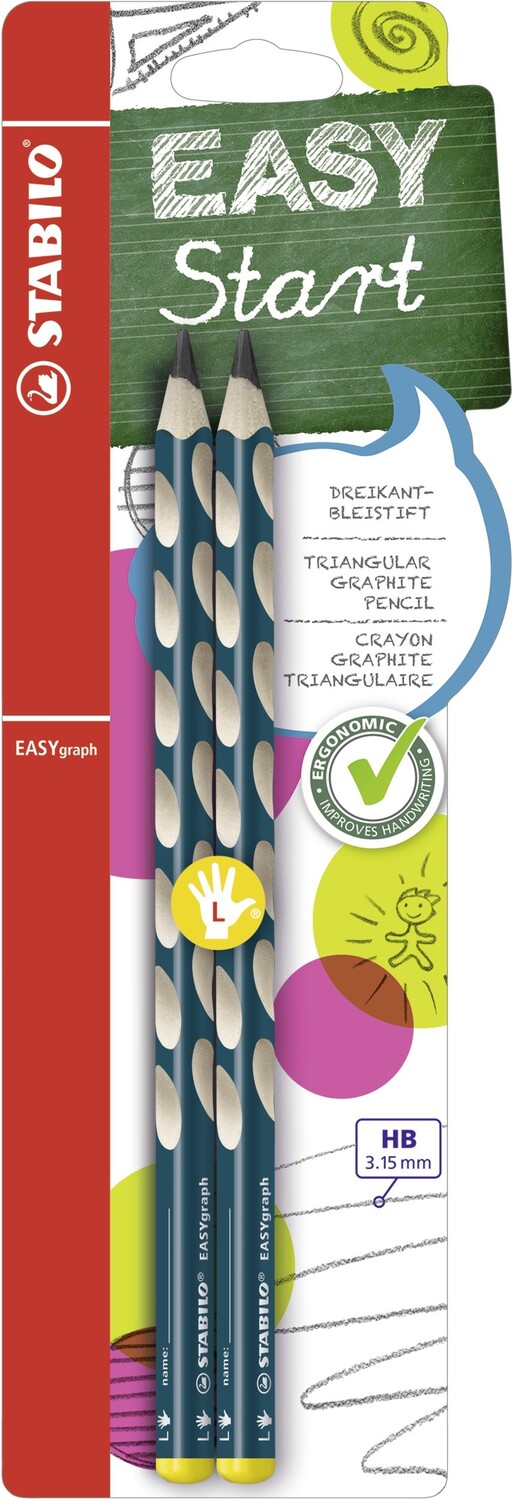 Cover: 4006381398886 | STABILO Bleistifte EASYgraph, 2er Set HB Linkshänder | B-39888-5