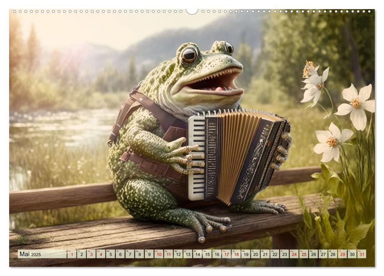 Bild: 9783383915970 | Frosch Konzert (Wandkalender 2025 DIN A2 quer), CALVENDO...