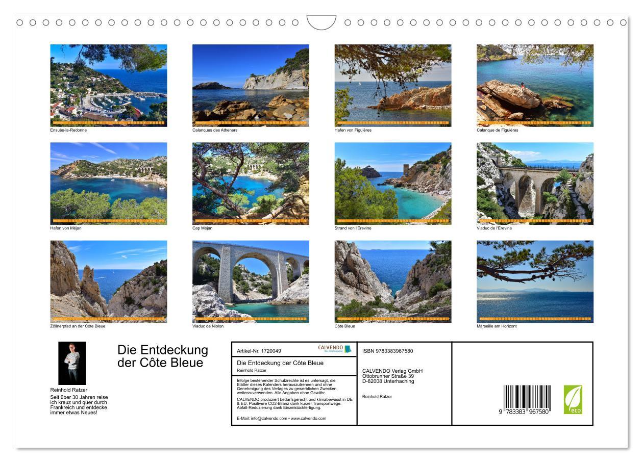 Bild: 9783383967580 | Die Entdeckung der Côte Bleue (Wandkalender 2025 DIN A3 quer),...